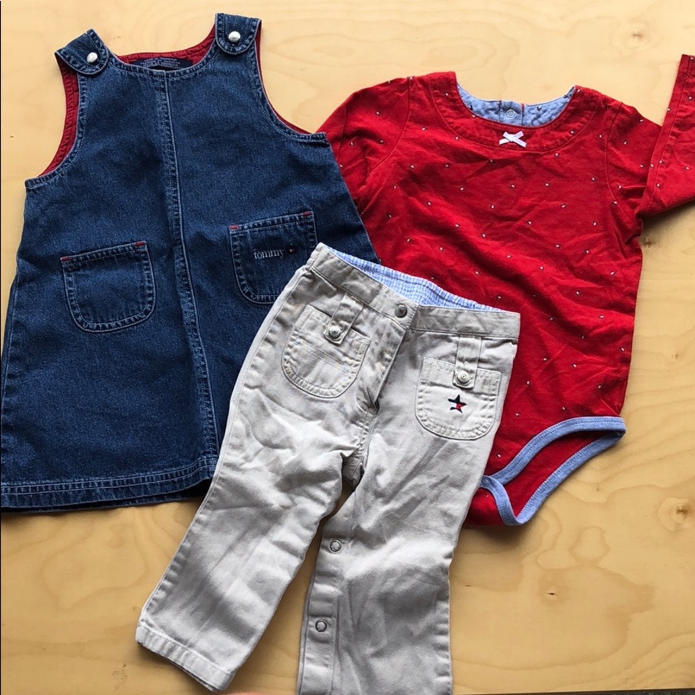 Tommy Hilfiger Jean dress, logo pants, logo shirt